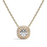 Collier Diamant Rond - Double Entourage - La Radieuse