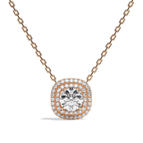 Collier Diamant Rond - Double Entourage - La Radieuse
