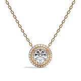 Collier Diamant Rond - Double Entourage -La Ravissante