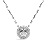 Collier Diamant Rond - Double Entourage -La Ravissante