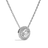 Collier Diamant Rond - Double Entourage -La Ravissante