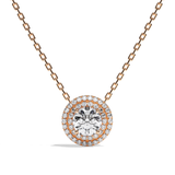 Collier Diamant Rond - Double Entourage -La Ravissante