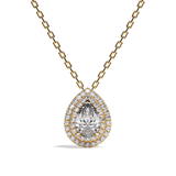 Collier Diamant Poire - Double Entourage - La Sensationnelle