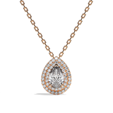 Collier Diamant Poire - Double Entourage - La Sensationnelle