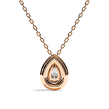 Collier Diamant Poire - Double Entourage - La Sensationnelle