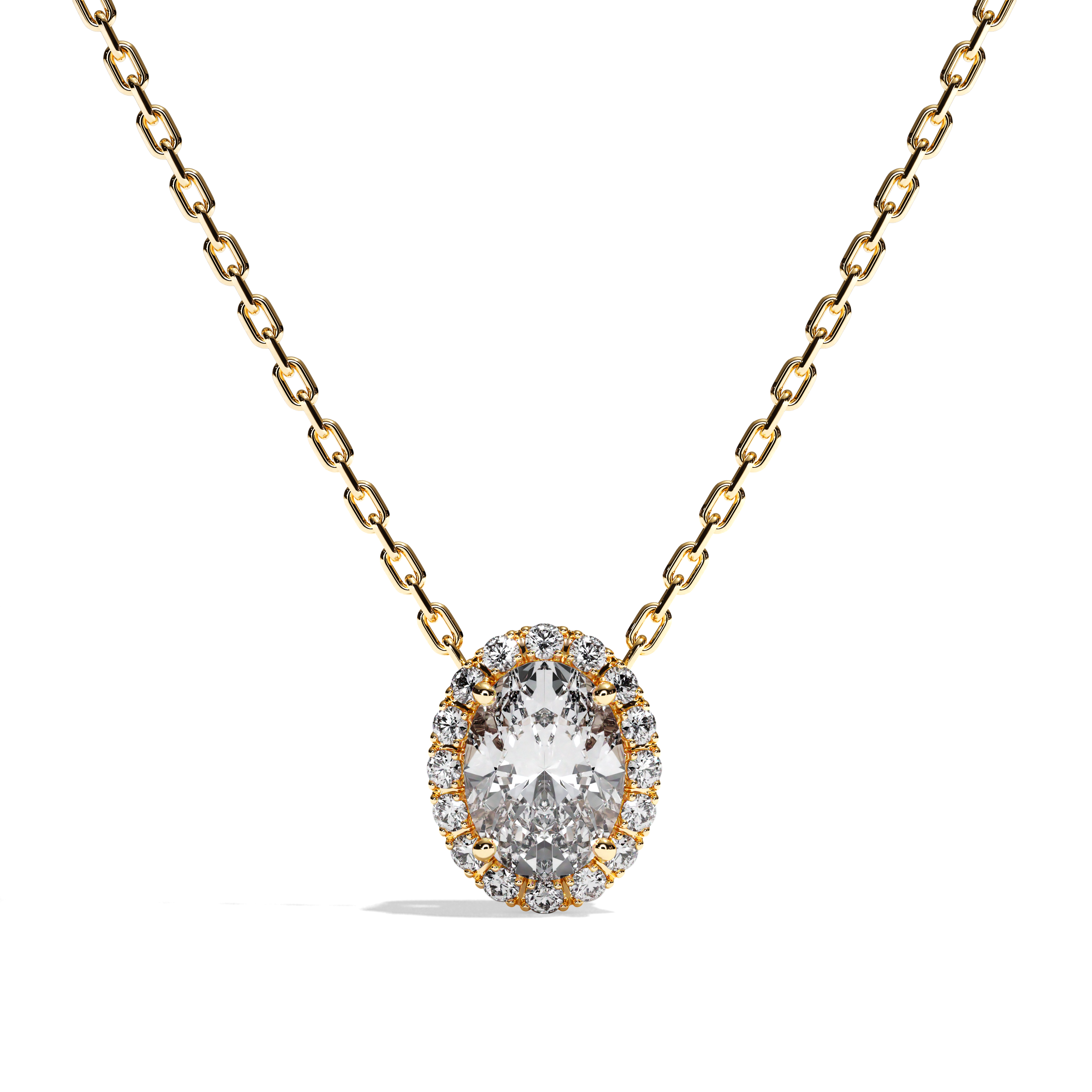 Collier Diamant Oval -  Simple Entourage -La Volontaire