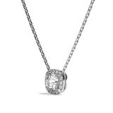 Collier Diamant Coussin - Simple Entourage - L'Épanouie