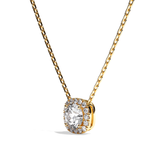 Collier Diamant Coussin - Simple Entourage - L'Épanouie