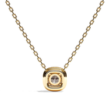 Collier Diamant Coussin - Simple Entourage - L'Épanouie