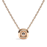 Collier Diamant Coussin - Simple Entourage - L'Épanouie
