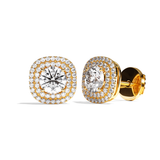 Puces Diamant Rond - Double Entourage - La Bavarde