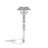 Solitaire Diamant Coussin Pavé - Simple Entourage - L'Étincelante Pavé