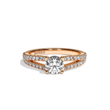Solitaire Diamant Rond Pavé - L'Idéaliste