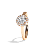 Solitaire Diamant Rond - Simple Entourage - L'Amoureuse