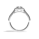 Solitaire Diamant Rond Pavé - Simple Entourage- L'Envoûtante