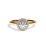 Solitaire Diamant Rond - Simple Entourage - L'Amoureuse
