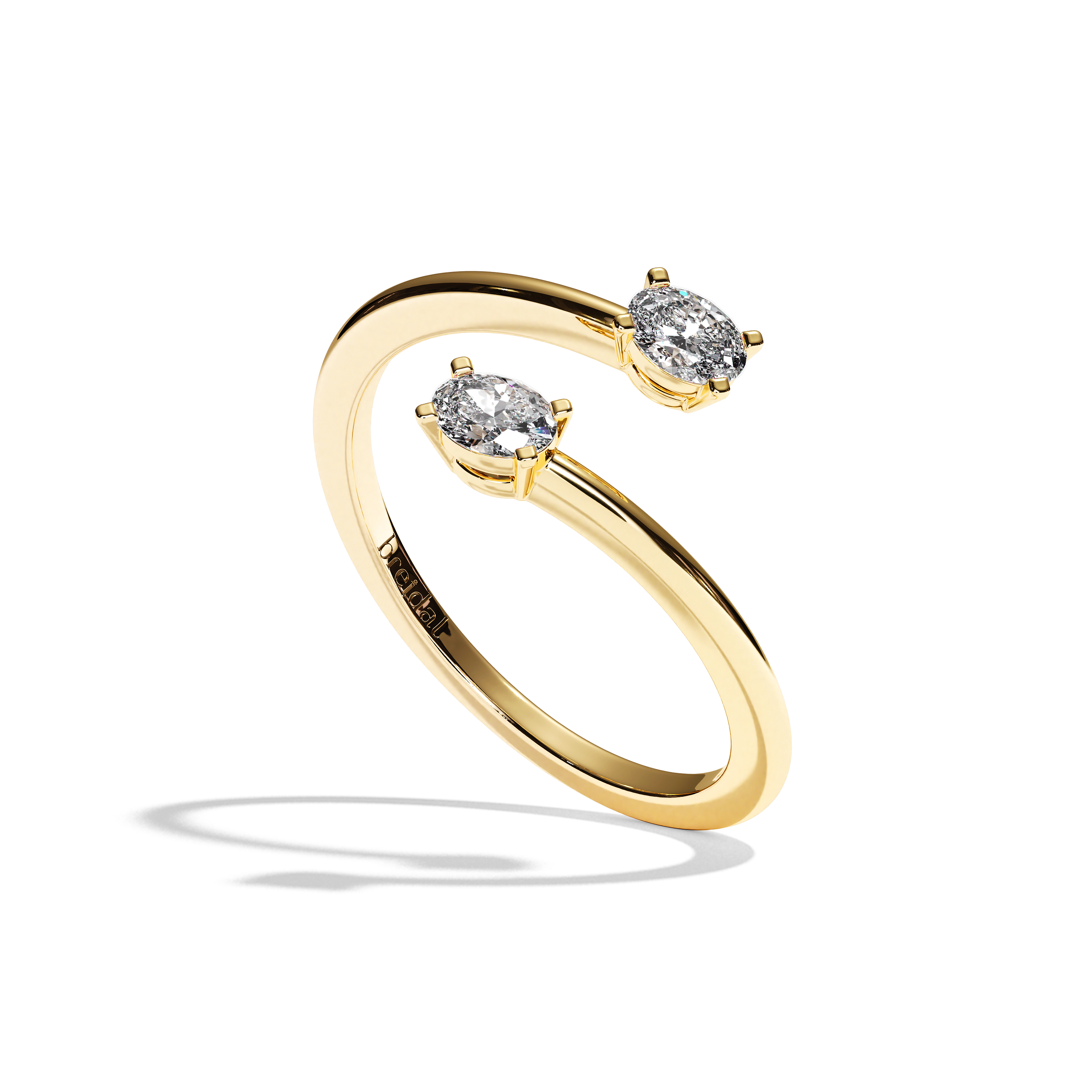 Bague Toi et Moi Diamant Ovale - Vivante