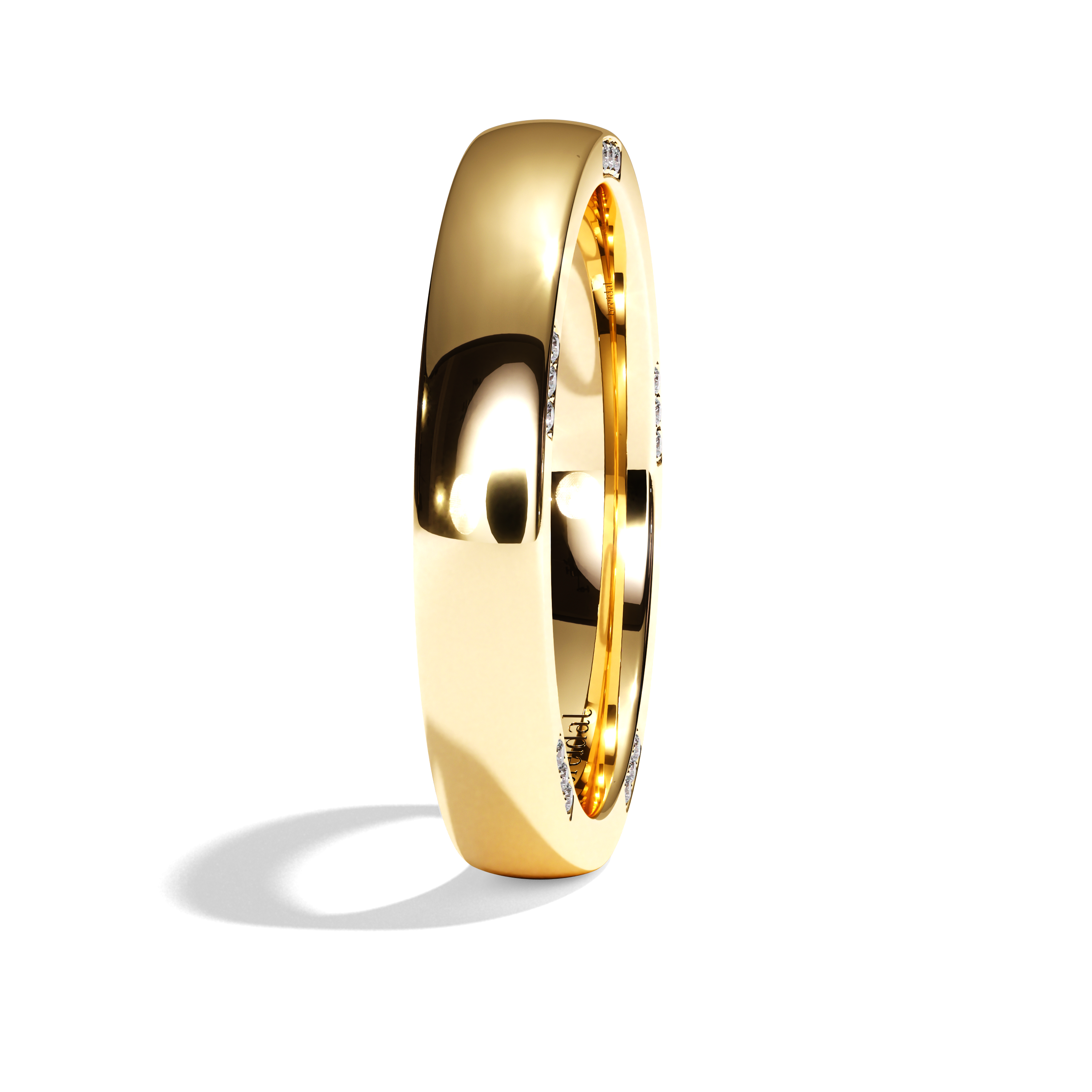 Alliance homme avec diamant sale