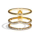 Bague 3 Anneaux Diamant - Epicurienne Pavée