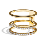 Bague 3 Anneaux Diamant - Epicurienne Pavée