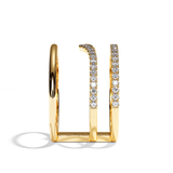 Bague 3 Anneaux Diamant - Epicurienne Pavée