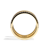 Bague 3 Anneaux Diamant - Epicurienne Pavée