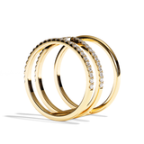 Bague 3 Anneaux Diamant - Epicurienne Pavée
