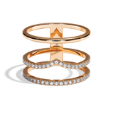Bague 3 Anneaux Diamant - Epicurienne Pavée