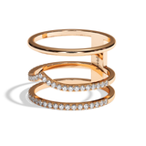 Bague 3 Anneaux Diamant - Epicurienne Pavée