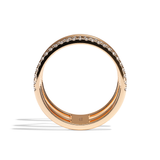 Bague 3 Anneaux Diamant - Epicurienne Pavée