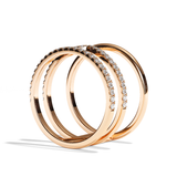 Bague 3 Anneaux Diamant - Epicurienne Pavée