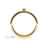 Bague Double Anneau Diamant Poire - Réconfortante