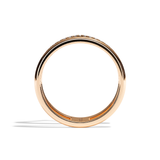 Bague Double Anneau Diamant semi pavée - Réconfortante