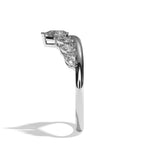 Bague en V incurvée Diamant - Majestueuse