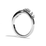 Bague en V incurvée Diamant - Majestueuse