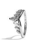 Bague en V incurvée Diamant - Majestueuse