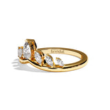 Bague en V incurvée Diamant - Majestueuse