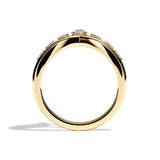 Bague en V incurvée Diamant - Majestueuse