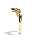 Bague en V incurvée Diamant - Majestueuse