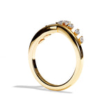 Bague en V incurvée Diamant - Majestueuse
