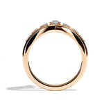 Bague en V incurvée Diamant - Majestueuse