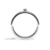 Bague double anneau diamant poire platine - Réconfortante