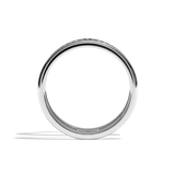 Bague double anneau platine - Réconfortante pavée