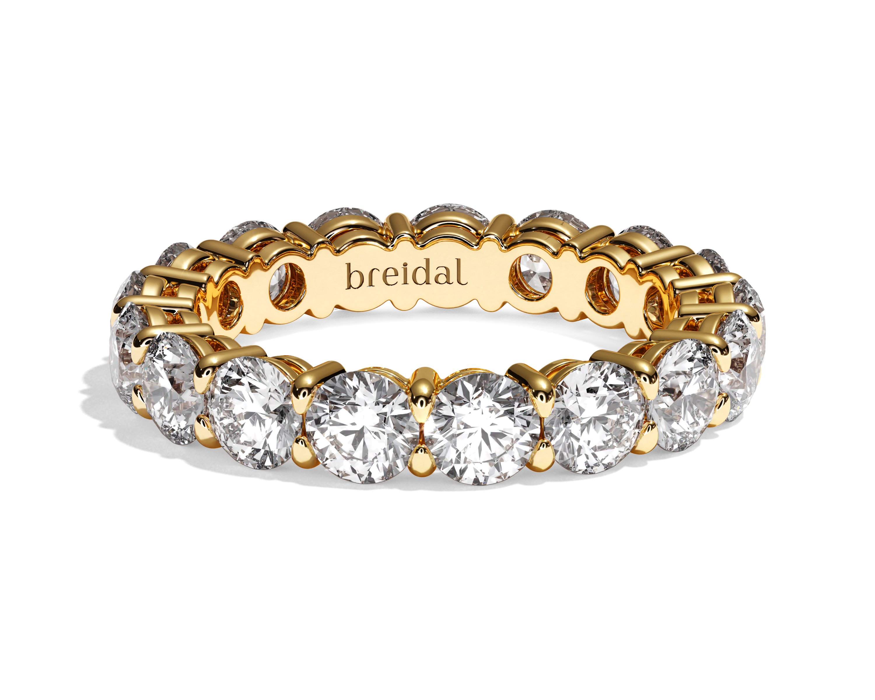Alliance La Charmante - alliance femme diamant tour complet or jaune 18 carats - Breidal Paris