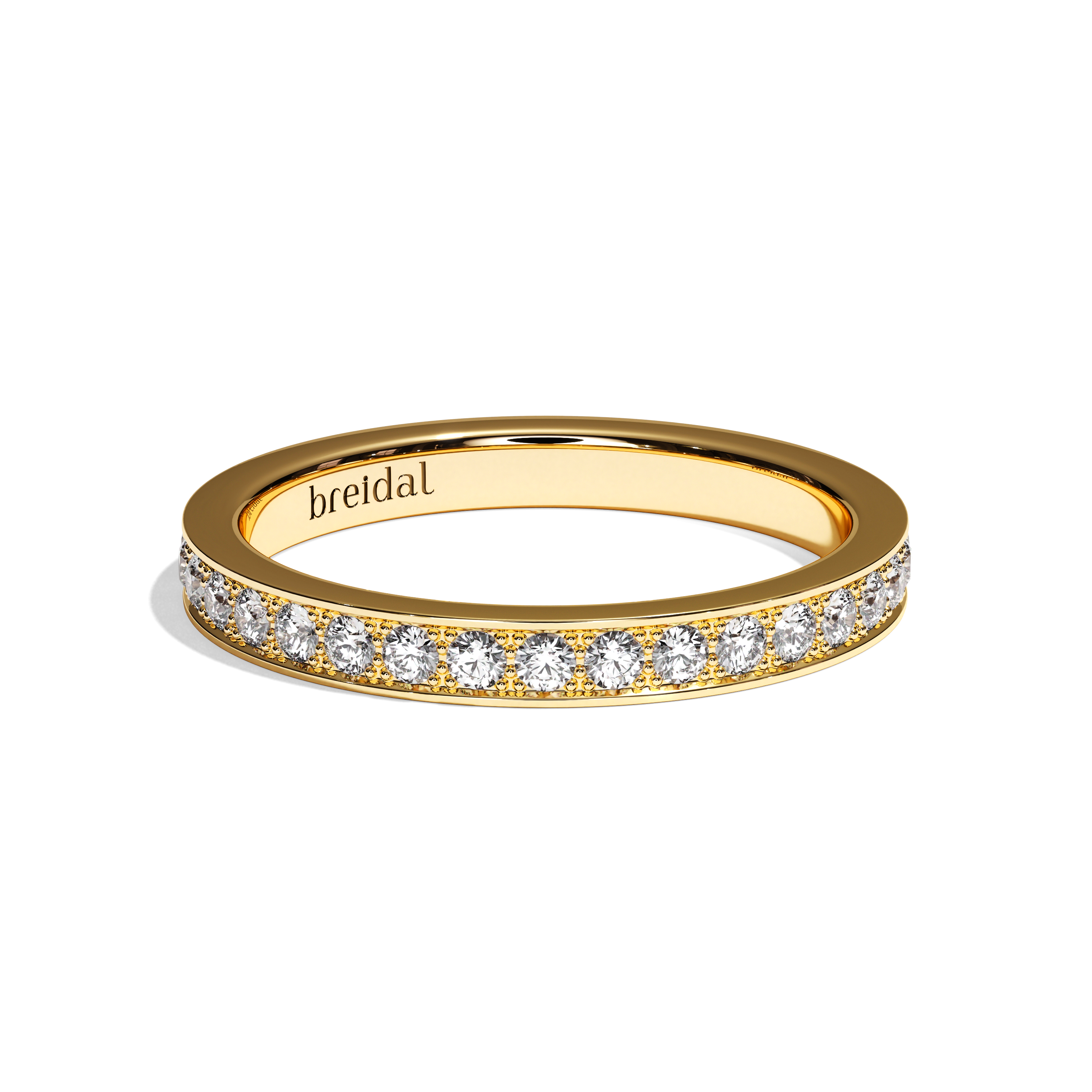 Alliance femme diamant or jaune sale