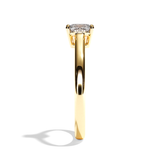 Bague solitaire diamant coussin or blanc - Précieuse