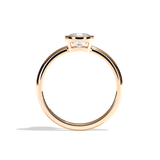 Bague solitaire diamant coussin or blanc - Élégante