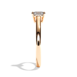 Bague solitaire diamant coussin or blanc - Précieuse