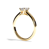 Bague solitaire diamant émeraude or blanc - Précieuse