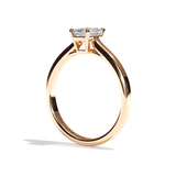 Bague solitaire diamant émeraude or blanc - Précieuse
